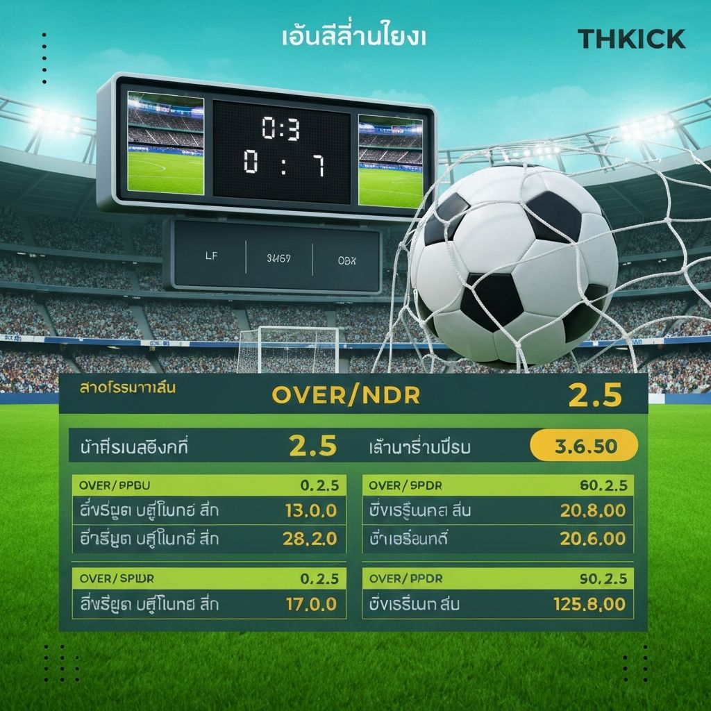 สกอร์สูงต่ำ คืออะไร? วิธีดูราคาบอลสูงต่ำและเทคนิคการวิเคราะห์