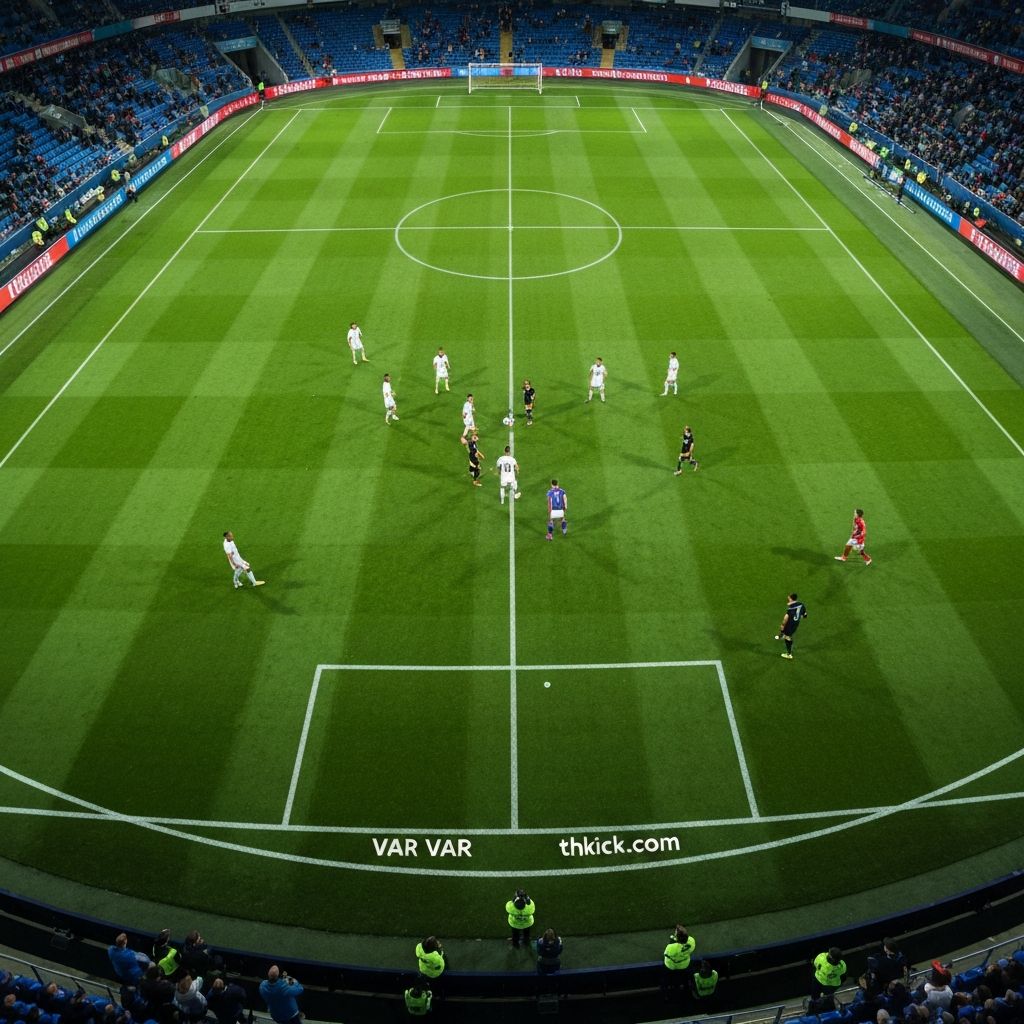 เส้นล้ำหน้าที่ถูกวาดด้วยเทคโนโลยี VAR